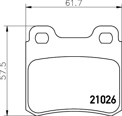 Brake Pad Set, disc brake (MDB1480)