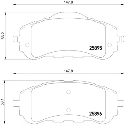 Brake Pad Set, disc brake (MDB3412)