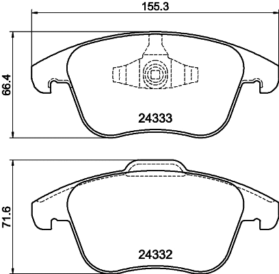 Brake Pad Set, disc brake (MDB83485)
