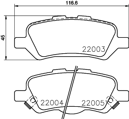 Brake Pad Set, disc brake (MDB3425)