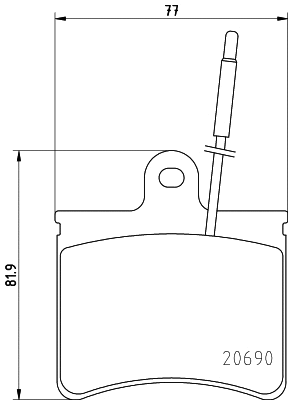 Brake Pad Set, disc brake (MDB1206)