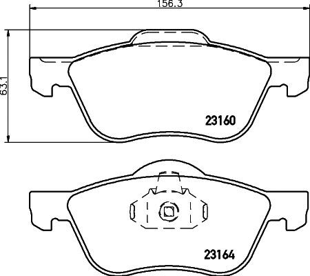 Brake Pad Set, disc brake (MDB2582)