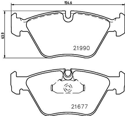 Brake Pad Set, disc brake (MDB2107)