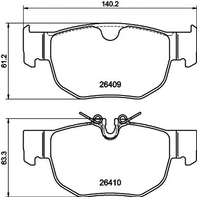 Brake Pad Set, disc brake (MDB3471)