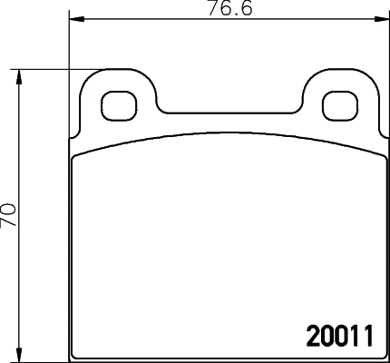 Brake Pad Set, disc brake (MDB1005)