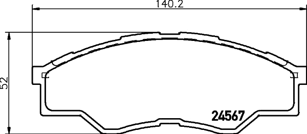 Brake Pad Set, disc brake (MDB2915)