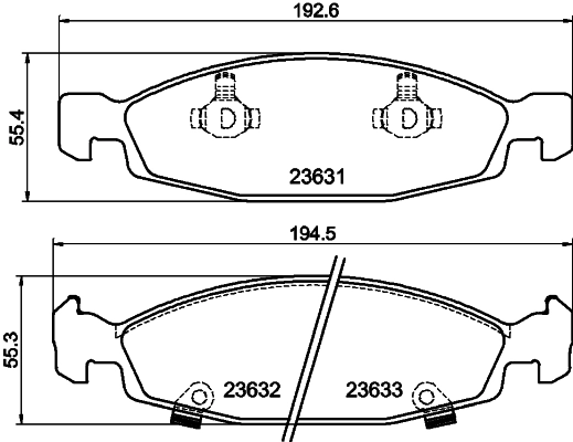 Brake Pad Set, disc brake (MDB2153)