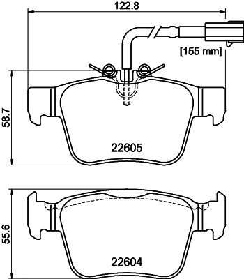 Brake Pad Set, disc brake (MDB83942)