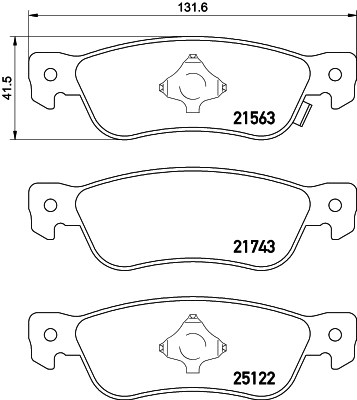 Brake Pad Set, disc brake (MDB1435)