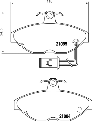 Brake Pad Set, disc brake (MDB1224)