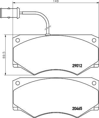 Brake Pad Set, disc brake (MDB1367)