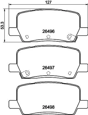 Brake Pad Set, disc brake (MDB3498)