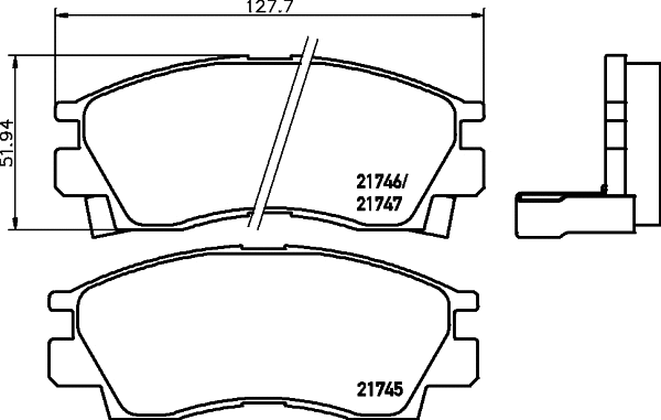 Brake Pad Set, disc brake (MDB1448)