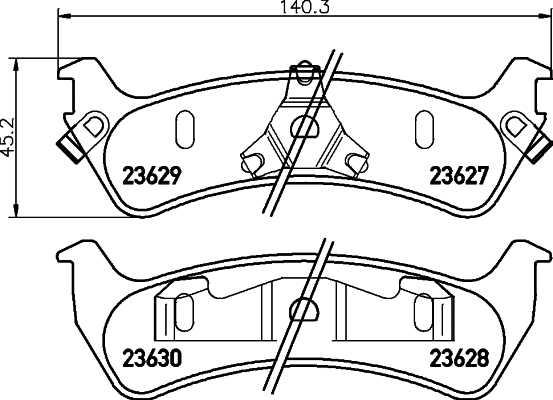 Brake Pad Set, disc brake (MDB1933)