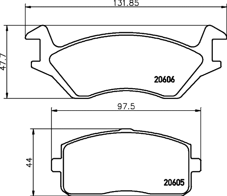 Brake Pad Set, disc brake (MDB1145)