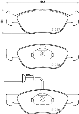 Brake Pad Set, disc brake (MDB1734)