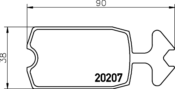 Brake Pad Set, disc brake (MDB1029)