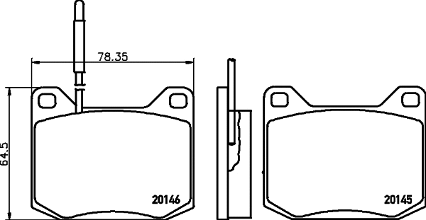 Brake Pad Set, disc brake (MDB1192)