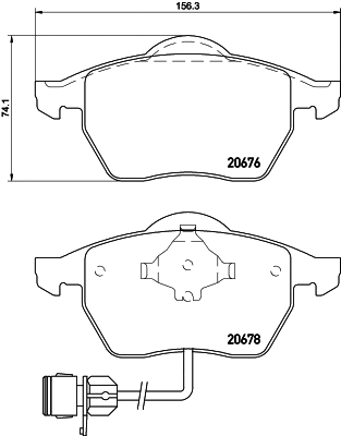 Brake Pad Set, disc brake (MDB1531)