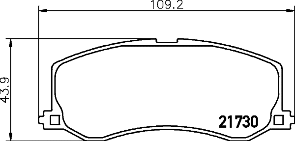 Brake Pad Set, disc brake (MDB1719)