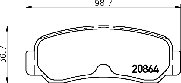 Brake Pad Set, disc brake (MDB1198)