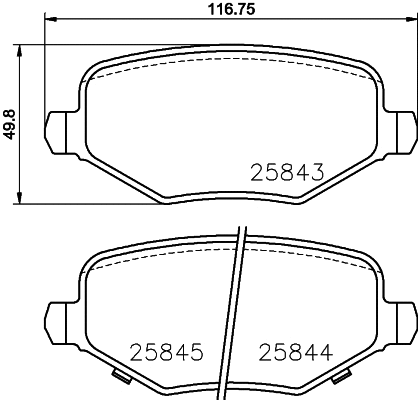 Brake Pad Set, disc brake (MDB3791)