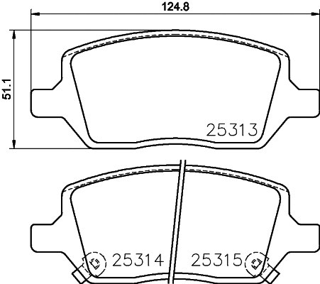 Brake Pad Set, disc brake (MDB83759)