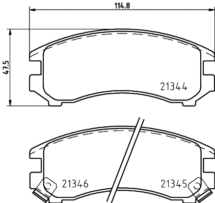 Brake Pad Set, disc brake (MDB1408)