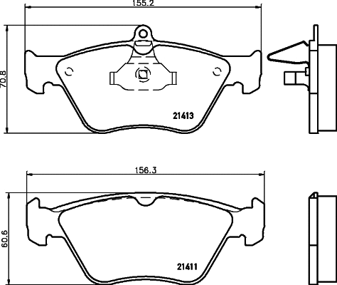 Brake Pad Set, disc brake (MDB1683)