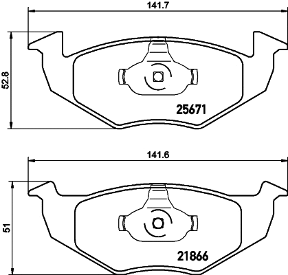 Brake Pad Set, disc brake (MDB3285)