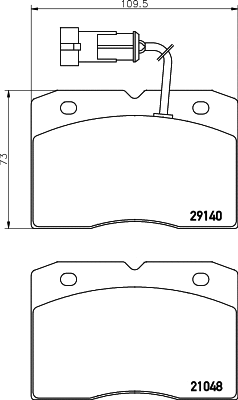 Brake Pad Set, disc brake (MDB2156)