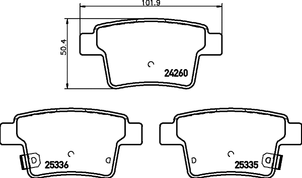 Brake Pad Set, disc brake (MDB3118)