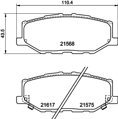 Brake Pad Set, disc brake (MDB4175)