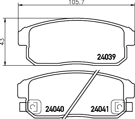 Brake Pad Set, disc brake (MDB2687)