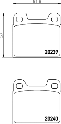Brake Pad Set, disc brake (MDB1089)
