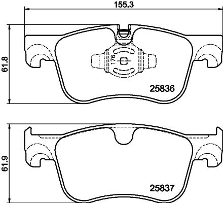 Brake Pad Set, disc brake (MDB3489)