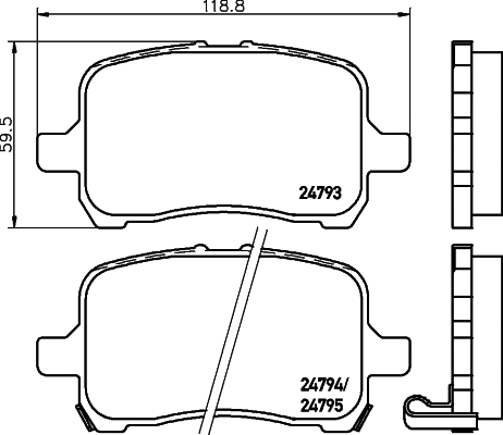 Brake Pad Set, disc brake (MDB2293)
