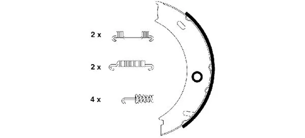 Brake Shoe Set, parking brake (MFR498)