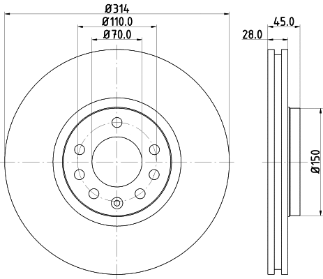 Brake Disc (MDC1674)