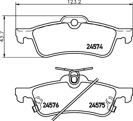Brake Pad Set, disc brake (MDB2914)