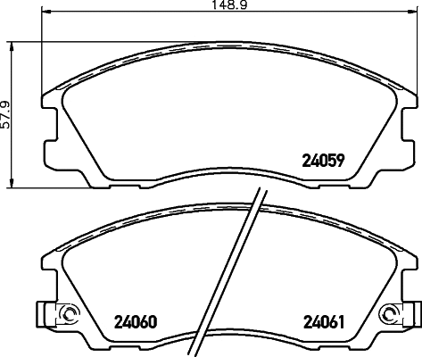 Brake Pad Set, disc brake (MDB2605)