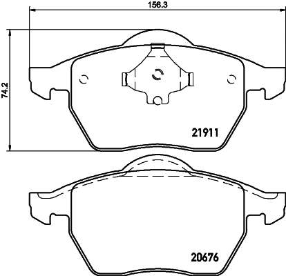 Brake Pad Set, disc brake (MDB2689)