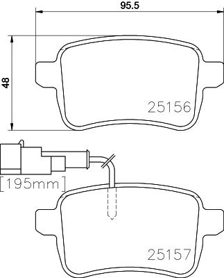Brake Pad Set, disc brake (MDB3123)