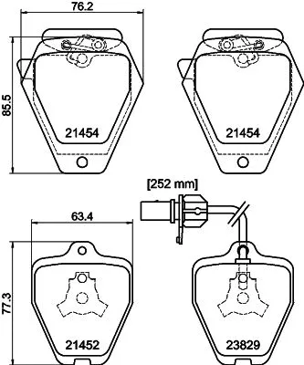 Brake Pad Set, disc brake (MDB2145)