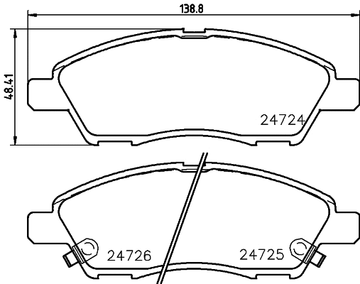 Brake Pad Set, disc brake (MDB2977)