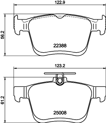 Brake Pad Set, disc brake (MDB3486)