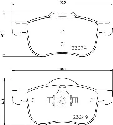 Brake Pad Set, disc brake (MDB2784)