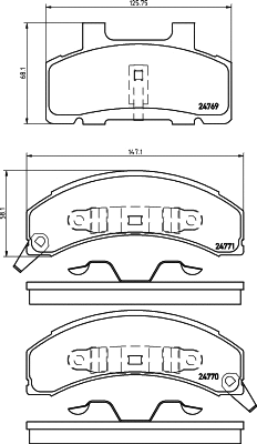 Brake Pad Set, disc brake (MDB1600)