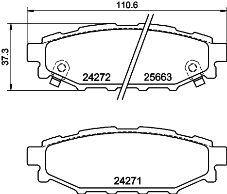 Brake Pad Set, disc brake (MDB4100)