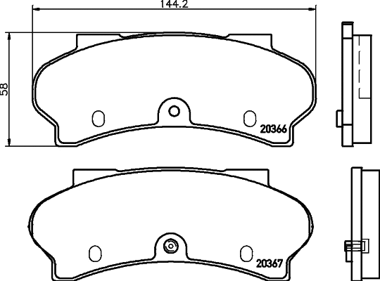 Brake Pad Set, disc brake (MDB1086)